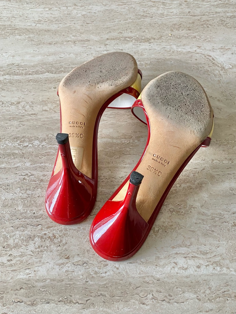 Vintage Gucci Star Bow Horsebit Mule Sandal Heels - Picture 11 of 12